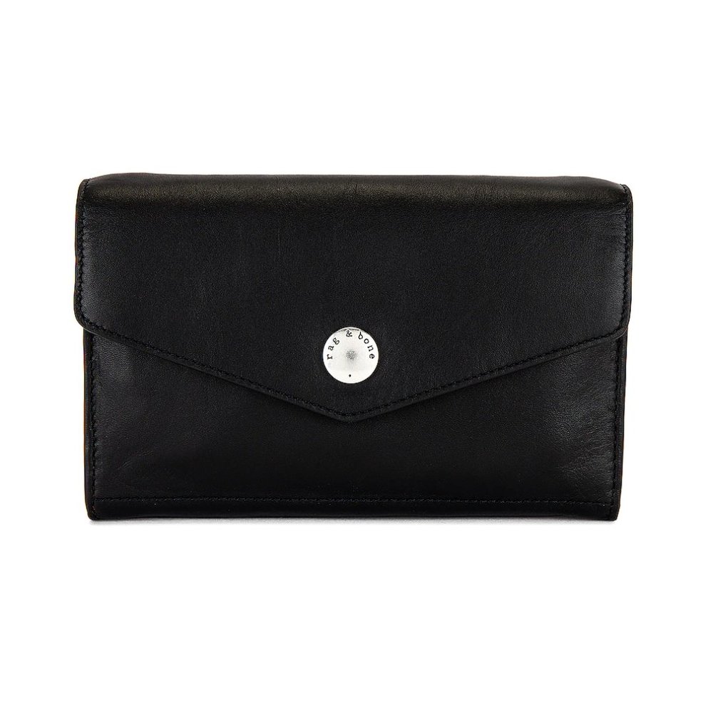 NEW Rag & Bone Atlas Leather Clutch Wallet Black